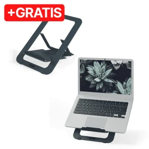Ultrapłaska aluminiowa podstawka pod laptopa LEITZ Ergo z regulacją wysokości kol. szary 63460089