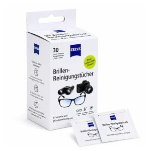 Chusteczki / ściereczki do czyszczenia okularów nasączane ZEISS saszetki 30 szt. ZS0666-761