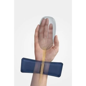 Podkładka pod myszkę i nadgarstek piankowa FELLOWES Health-V Fabric 250 x 205 x 19mm antypoślizgowa, antybakteryjna, pianka pamięciowa kol. czarny [9181201]
