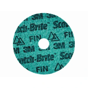 Dysk ścierny 3M SCOTCH-BRITE PN-DH rzep/nakrętka 125mm x 22mm włóknina FIN kol. zielony