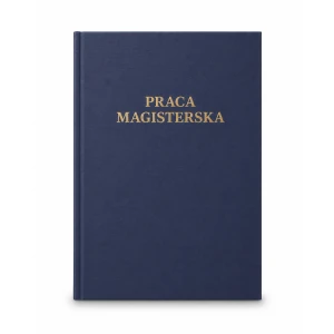 Okładka kanałowa A4+ 1 szt. OPUS HARD Classic C kol. niebieski z napisem Praca Magisterska [604272]
