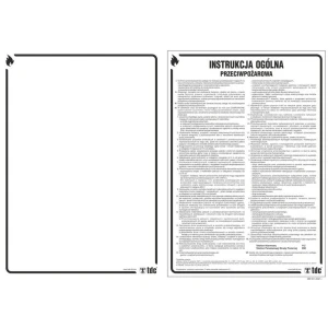 Piktogram PCV "Instrukcja przeciwpożarowa ogólna"