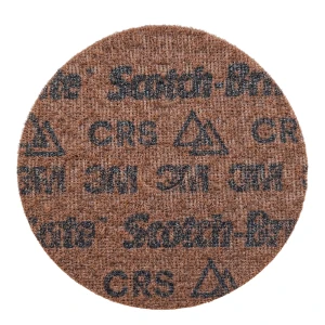 Dysk ścierny 3M SCOTCH-BRITE PN-DH rzep/nakrętka 125mm x 22mm włóknina CRS kol. bordowy