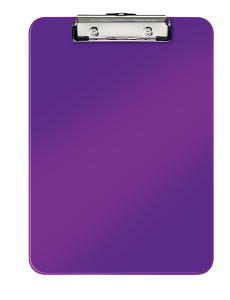 Deska A4 niezamykana z klipsem na krótkim boku LEITZ WOW polistyren kol. fioletowy 39710062