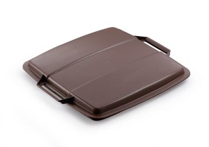 Pokrywa do pojemnika na odpady 90L DURABLE plastik kol. brązowy 1800475210