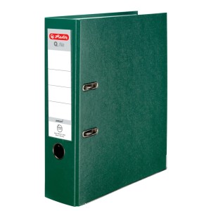 Segregator z mechanizmem A4 80mm HERLITZ Q.FILE PP kol. zielony 11167434