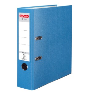 Segregator z mechanizmem A4 80mm HERLITZ Q.FILE PP kol. niebieski aqua 11178936