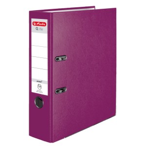 Segregator z mechanizmem A4 80mm HERLITZ Q.FILE PP kol. fioletowy 50011872