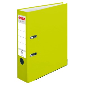 Segregator z mechanizmem A4 80mm HERLITZ Q.FILE PP kol. zielony green lemon 50022489