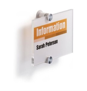 Tabliczka przydrzwiowa mocowanie na śruby 14,8 x 10,5cm DURABLE kol. przezroczysty 1 szt. 482119