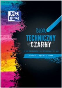 Blok techniczny kol. czarny A3 210g 10 kartek OXFORD 400093235
