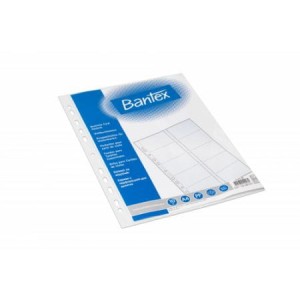 Koszulki na wizytówki krystaliczne A4 10 szt. BANTEX 100mic na 20 wizytówek 100080937