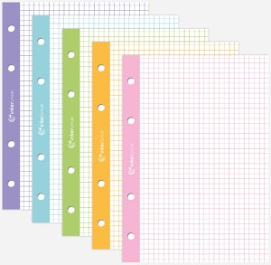 Wkłady do segregatora uniwersalne A4 50 kart INTERDRUK papier mix kolorów czarna kratka WKDOSEA4F