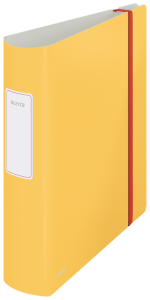 Segregator z mechanizmem A4 80mm LEITZ Cosy 180° PP kol. żółty 10380019