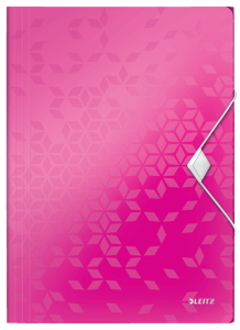 Teczka z gumką A4 15mm LEITZ WOW tworzywo sztuczne kol. różowy 45990023