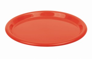 Talerz okrągły tworzywo sztuczne kol. czerwony ?25,5cm MINTRA PARTY 99942