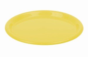 Talerz okrągły tworzywo sztuczne kol. żółty ?25,5cm MINTRA PARTY 99946