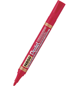 Marker permanentny PENTEL N850 końcówka okrągła 1,5mm kol. czerwony N850-BE