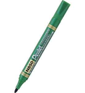 Marker permanentny PENTEL N850 końcówka okrągła 1,5mm kol. zielony N850-DE