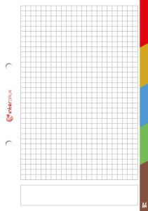 Wkłady do segregatora uniwersalne A4 50 kart INTERDRUK papier kol. biały kolorowe registry WKDOSEA450REG