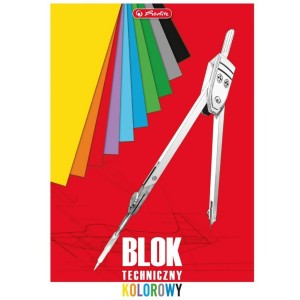Blok techniczny wielokolorowy A3 170g 10 kartek HERLITZ 9583642