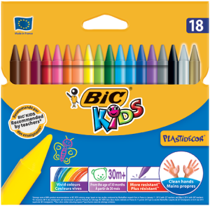 Kredki świecowe BIC PLASTIDECOR kpl. 18 kol. 8297711