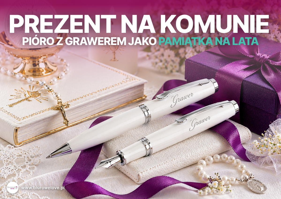 Prezent na Komunię – pióro z grawerem jako elegancka pamiątka | BiuroweLove